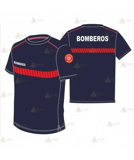 Camiseta de manga corta de algodón para parque de bomberos