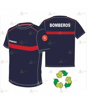 Camiseta de manga corta de Poliéster Silver Fresh reciclado para bomberos