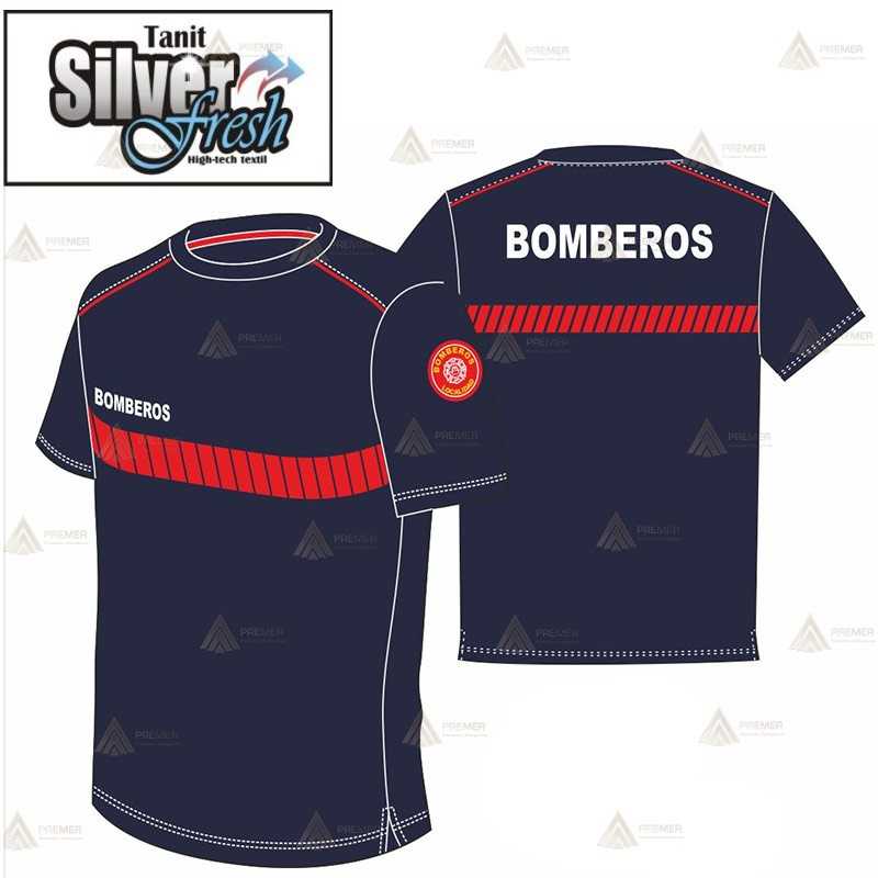 Camiseta técnica de manga corta transpirable para bomberos