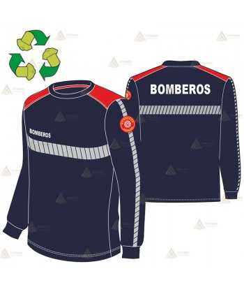 Camiseta de manga larga de Poliéster Silver Fresh reciclado para bomberos