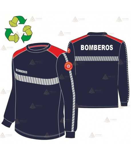 Camiseta de manga larga de Poliéster Silver Fresh reciclado para bomberos