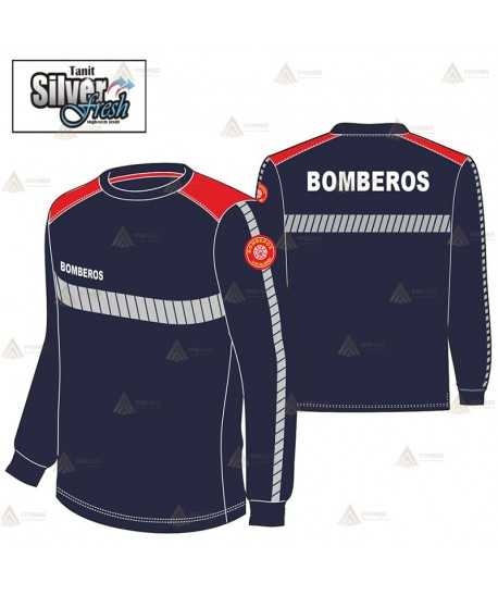 Camiseta técnica de manga larga transpirable para bomberos