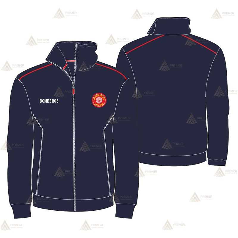 Chaqueta polar con vivos a contraste para bomberos