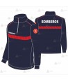 Camiseta de algodón con media cremallera para parque de bomberos