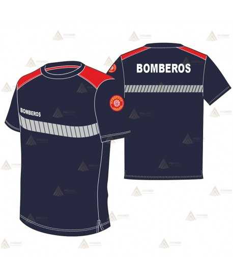 Camiseta de manga corta de algodón para parque de bomberos