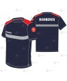 Camiseta de manga corta de algodón para parque de bomberos