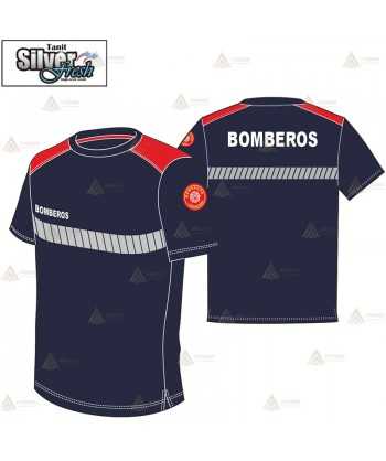 Camiseta técnica de manga corta transpirable para bomberos
