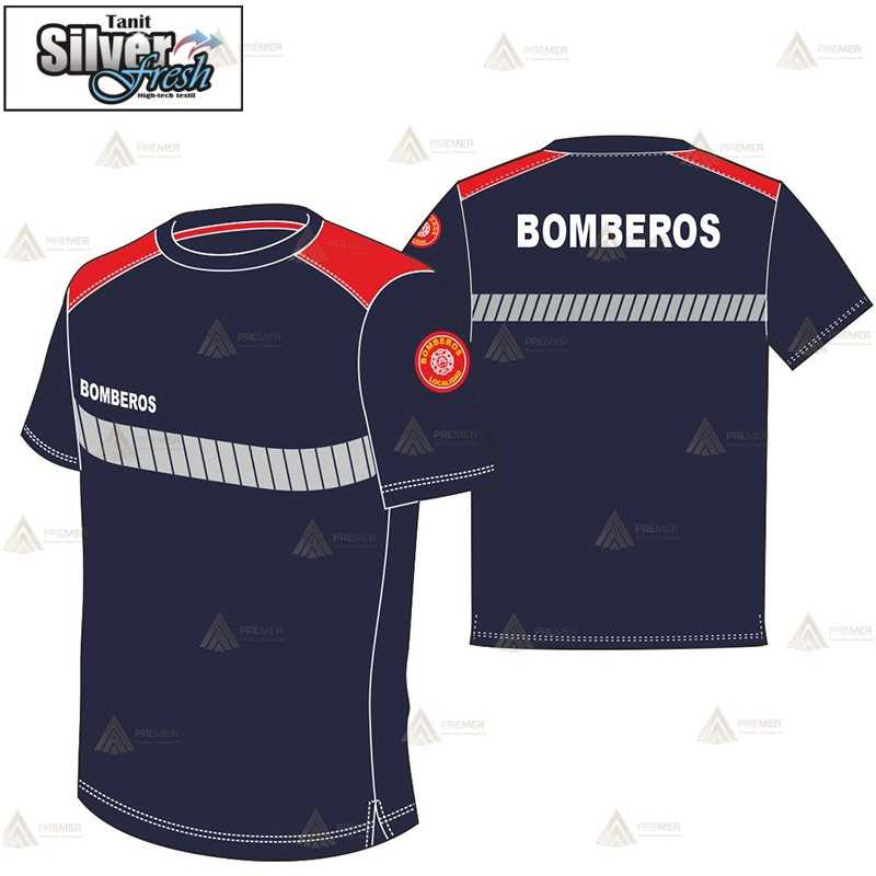 Camiseta técnica de manga corta transpirable para bomberos
