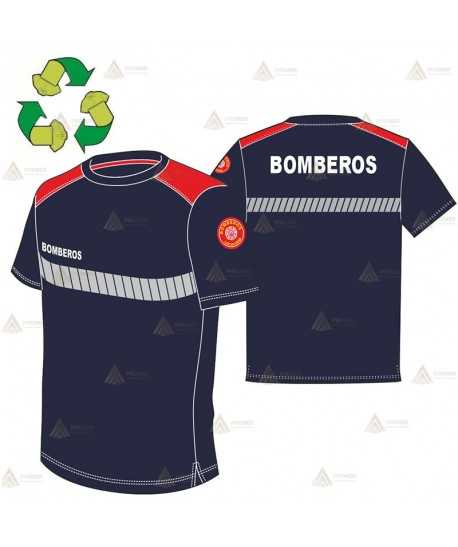 Camiseta de manga corta de Poliéster Silver Fresh reciclado para bomberos