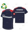 Camiseta de manga corta de Poliéster Silver Fresh reciclado para bomberos