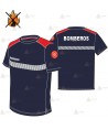 Camiseta ignífuga de manga corta para parque de bomberos