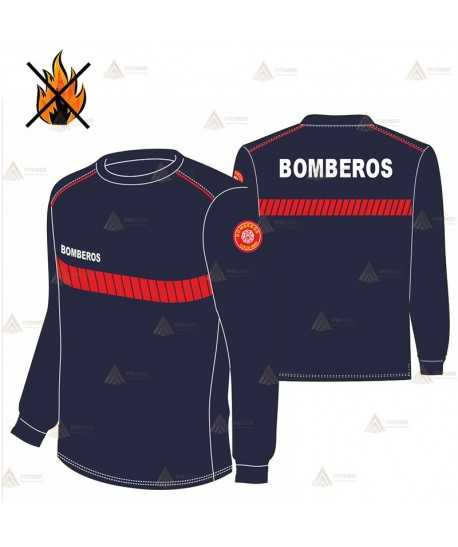 Camiseta ignífuga de manga larga para parque de bomberos