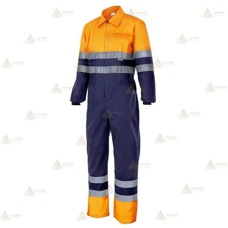 Buzo económico bicolor de alta visibilidad para Protección Civil