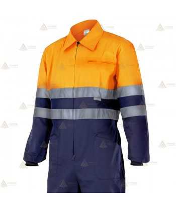 Buzo económico bicolor de alta visibilidad para Protección Civil