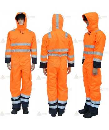 Buzo ignífugo e impermeable de alta visibilidad acolchado para Protección Civil