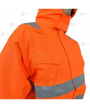 Buzo ignífugo e impermeable de alta visibilidad acolchado para Protección Civil