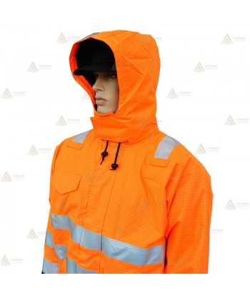 Buzo ignífugo e impermeable de alta visibilidad acolchado para Protección Civil