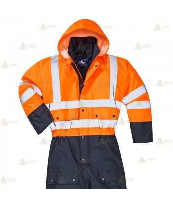 Buzo de alta visibilidad acolchado e impermeable para Protección Civil
