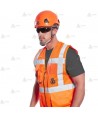 Chaleco multibolsillos de alta visibilidad con rejilla para Protección Civil