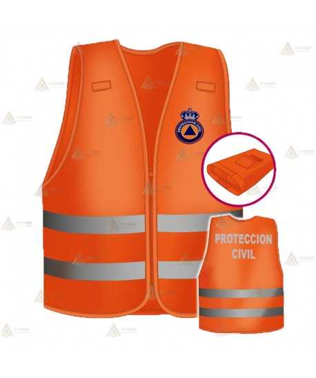 Chaleco alta visibilidad con forro para Protección Civil