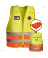 Chaleco alta visibilidad BICOLOR con forro para Protección Civil