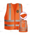 Chaleco alta visibilidad monocolor con forro para Protección Civil
