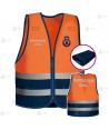 Chaleco alta visibilidad bicolor con forro para Protección Civil