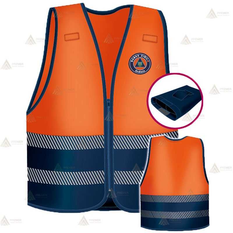 Chaleco alta visibilidad bicolor con forro para Protección Civil