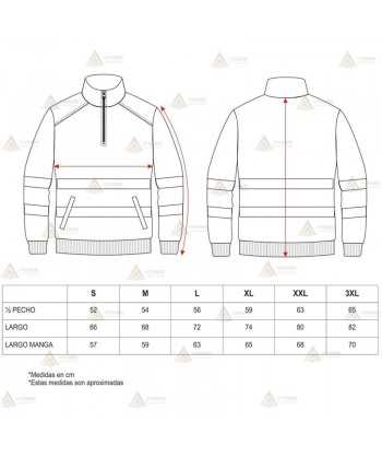 Sudadera bicolor de alta visibilidad con media cremallera color naranja flúor/marino para Protección Civil