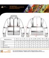 Chaqueta polar gruesa bicolor de alta visibilidad para Protección Civil