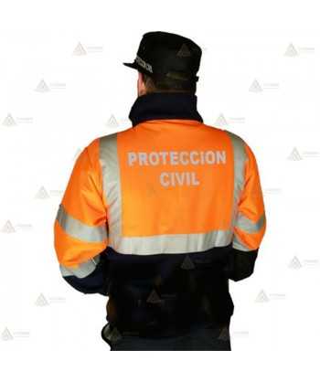 Jersey polar bicolor con media cremallera para Protección Civil