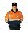 Jersey polar bicolor con media cremallera para Protección Civil