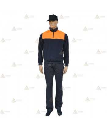 Jersey polar bicolor con media cremallera para Protección Civil