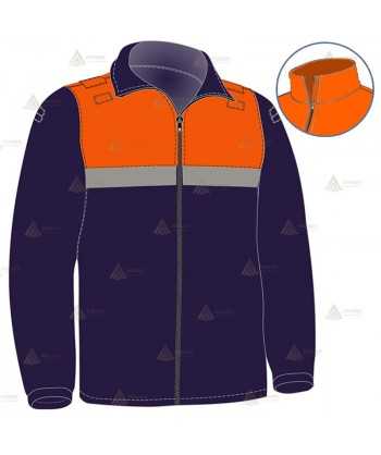 Chaqueta polar bicolor con cinta reflectante para Protección Civil