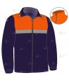 Chaqueta polar bicolor con cinta reflectante para Protección Civil