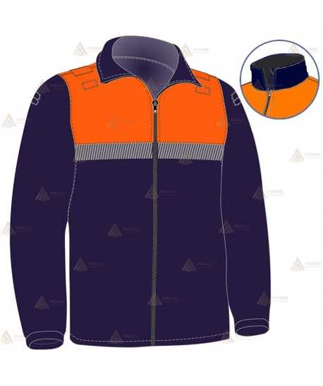 Chaqueta polar con cinta reflectante segmentada para Protección Civil