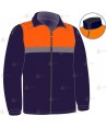 Chaqueta polar con cinta reflectante segmentada para Protección Civil