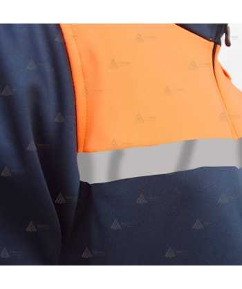 Chaqueta softshell bicolor con cinta reflectante y membrana PU para Protección Civil