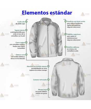 Chaqueta softshell bicolor con cinta segmentada para Protección CivilProtección Civil