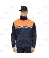 Chaqueta softshell bicolor con cinta damero para Protección Civil