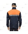 Chaqueta softshell bicolor con cinta damero para Protección Civil