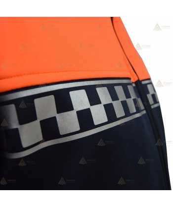 Chaqueta softshell bicolor con cinta damero para Protección Civil