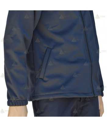 Chaqueta softshell bicolor con cinta damero para Protección Civil