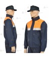 Cazadora softshell bicolor con cinta reflectante para Protección Civil