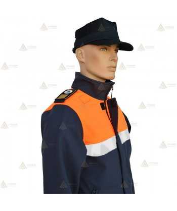 Cazadora softshell bicolor con cinta reflectante para Protección Civil