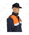Cazadora softshell bicolor con cinta reflectante para Protección Civil