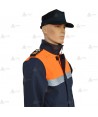 Cazadora softshell bicolor con cinta reflectante segmentada para Protección Civil