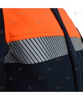 Cazadora softshell bicolor con cinta reflectante segmentada para Protección Civil