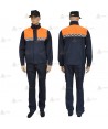 Cazadora softshell bicolor con damero reflectante para Protección Civil