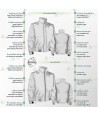 Cazadora softshell bicolor con membrana PTFE y cinta reflectante color plata para Protección Civil. reversible a color marino